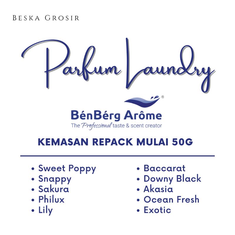 BIBIT PARFUM LAUNDRY BENBERG AROME GRADE A REPACK VARIAN TERLARIS #BESKA
