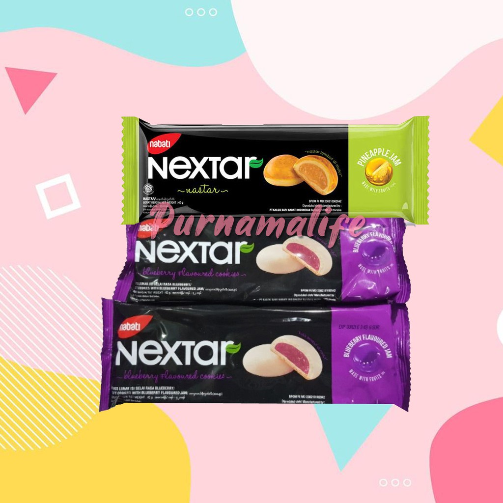 

Nabati Nextar Pineapple jam & Blueberry I Snack coklat I Kue Nastar