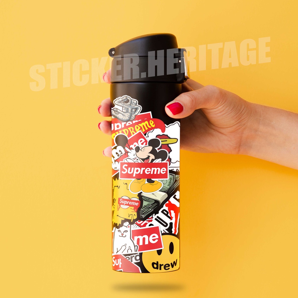 26pcs Stiker Sticker BAPE X SUPREME untuk laptop case tumbler stiker laptop Stiker aesthetic