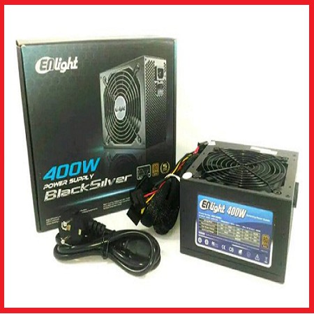 POWER SUPPLY Enlight Black Silver 400W 80