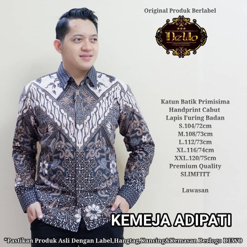 KEMEJA BATIK SOLO ADIPATI BATIK PRIA
