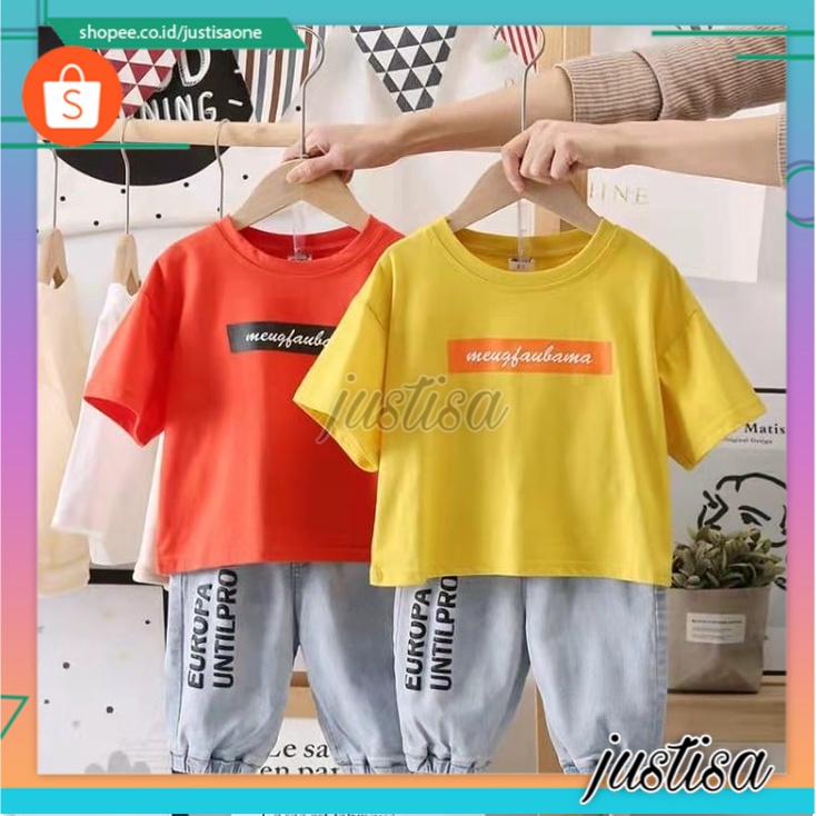 Promo !! Setelan baju anak cowok / setelan mengfaubama europa untilpro ukuran 9bulan-2tahun / Setelan anak import trendy