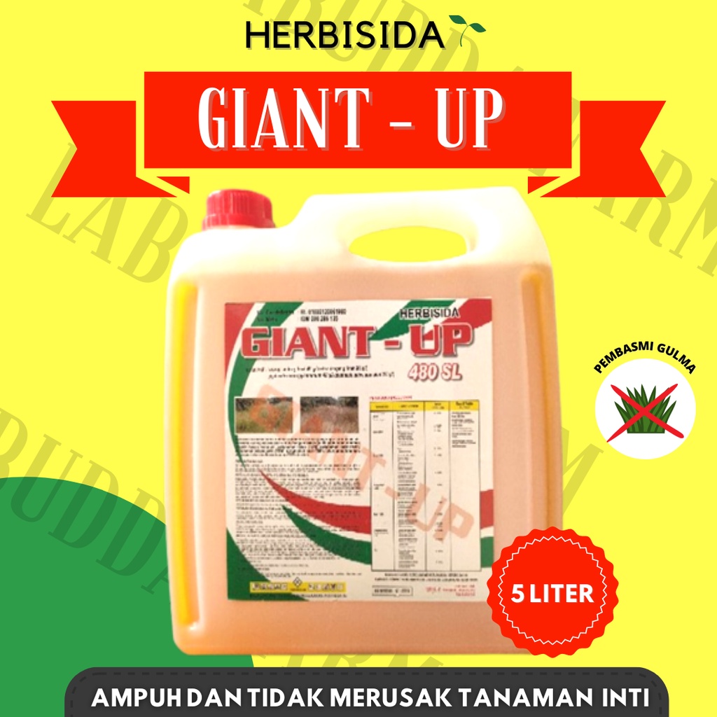 Jual Herbisida Giant Up Sl Herbisida Rumput Kemasan Liter Glifosat Obat Rumput Sistemik