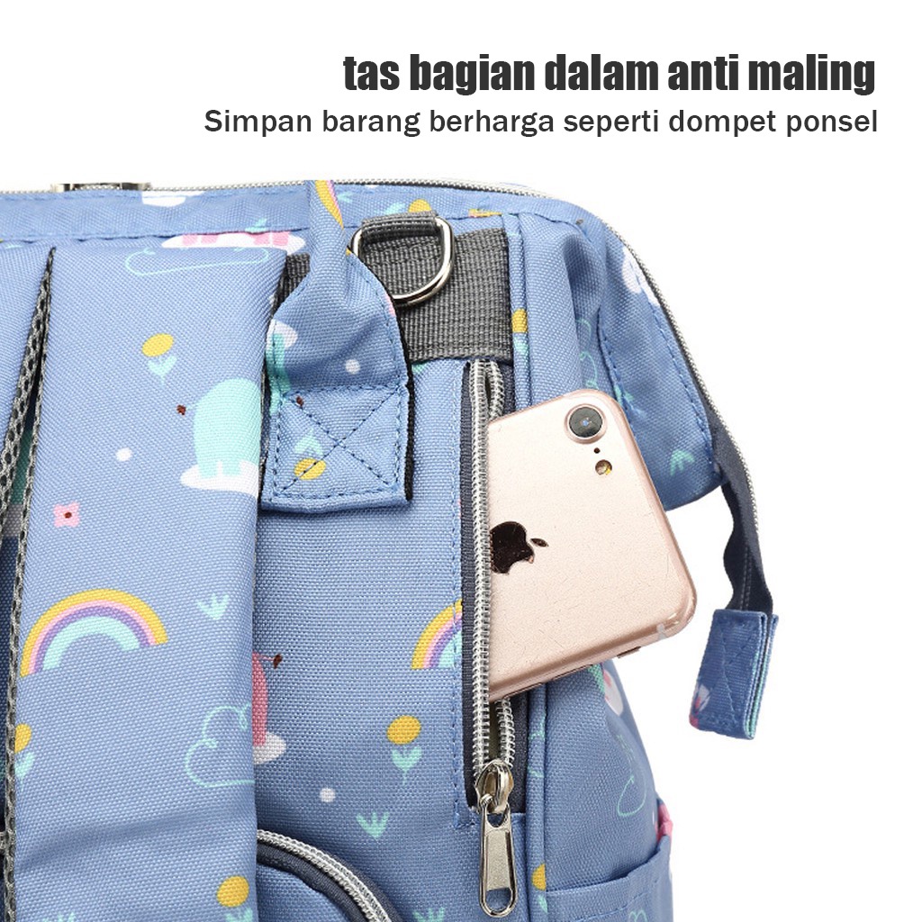 HIPPL LAND Tas Bayi Multifungsi Baby diapers bag Perawatan tas Perlengkapan Ransel Backpack 255