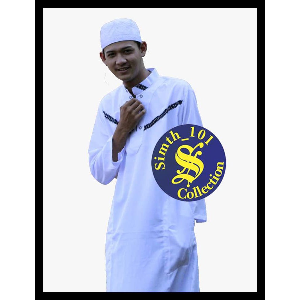NEW PRODUK BAJU GAMIS PRIA ARAB / GAMIS ARAB / GAMIS PRIA DEWASA / BUSANA MUSLIM - PUTIH PALING