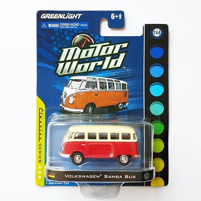 Greenlight Volkswagen samba bus putih merah