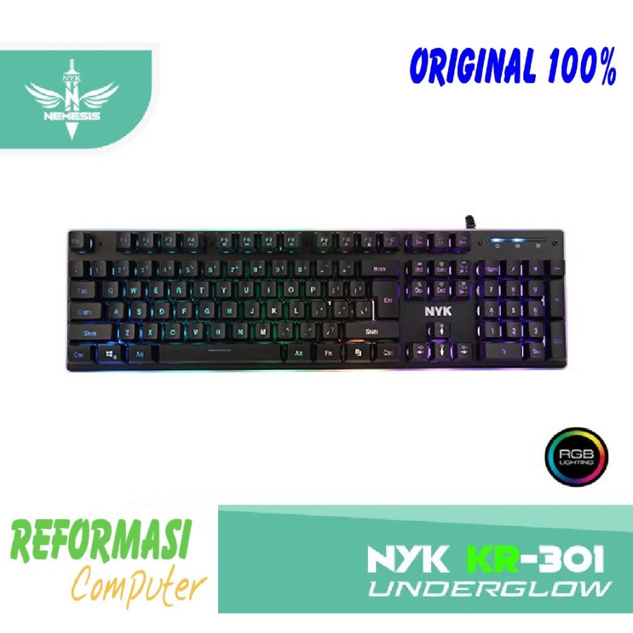 KEYBOARD GAMING NYK KR-301 RGB UNDERGLOW