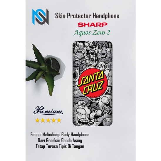 Isi 2pcs Garskin Hp Sharp aquos Zero 2 Motif santa - Free Custom Motif