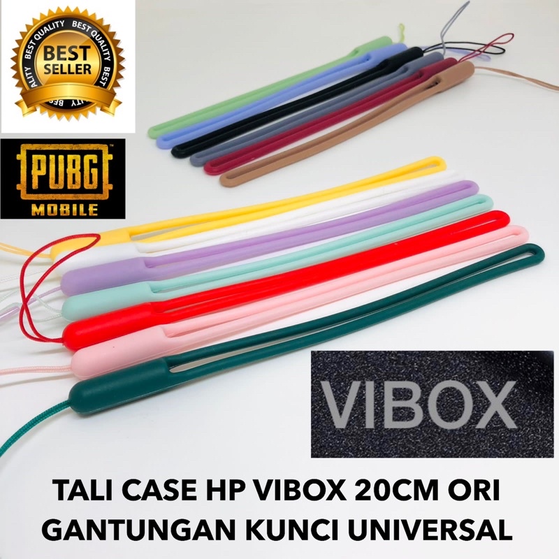 TALI HP MAKARON VIBOX 20CM UNIVERSAL GANTUNGAN KUNCI BAHAN KARET ELASTIS AWET GAES