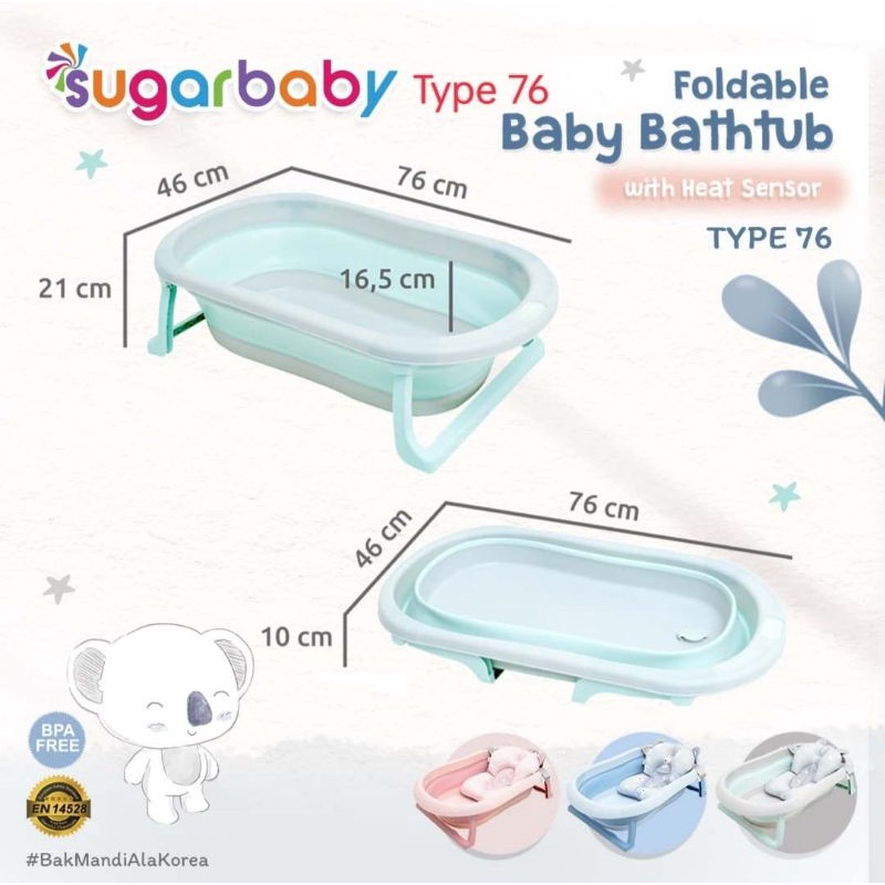 SUGARBABY FOLDABLE BATHTUB BAK MANDI LIPAT F76 F79 F88