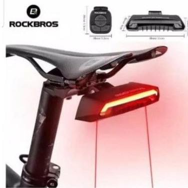 Rockbross Lampu Sepeda LED Smart Laser Remote Wireless Sein Hazard Rem
