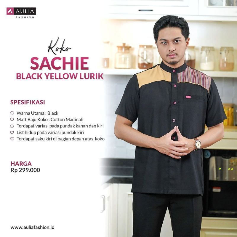 Koko sachie black yelow lurik by Aulia fashion