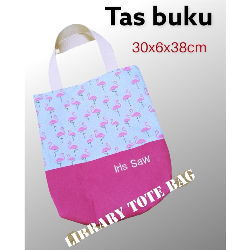 Fawn'G Handmade - Library Tote Bag Two Tone / Tas Buku Tas Les Anak