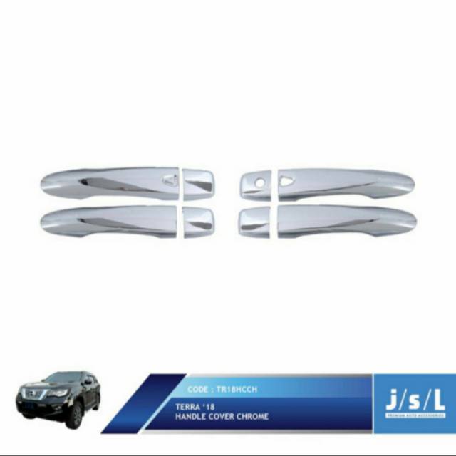 Cover handle mobil Nissan Terra 2018 Chrome Hitam  jsl