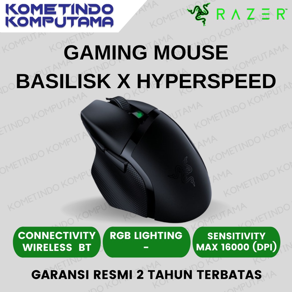 Razer Basilisk X Hyper Speed Gaming Mouse Wireless Original Garansi