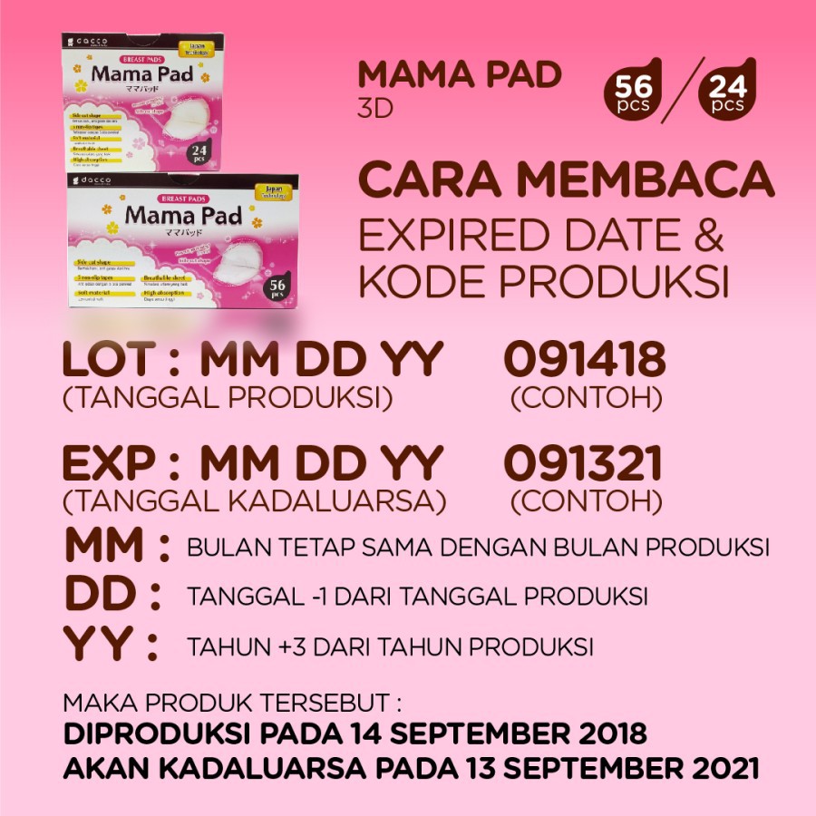Dacco Mama Pad Breast Pad 56pcs /  Bantalan Penyerap ASI