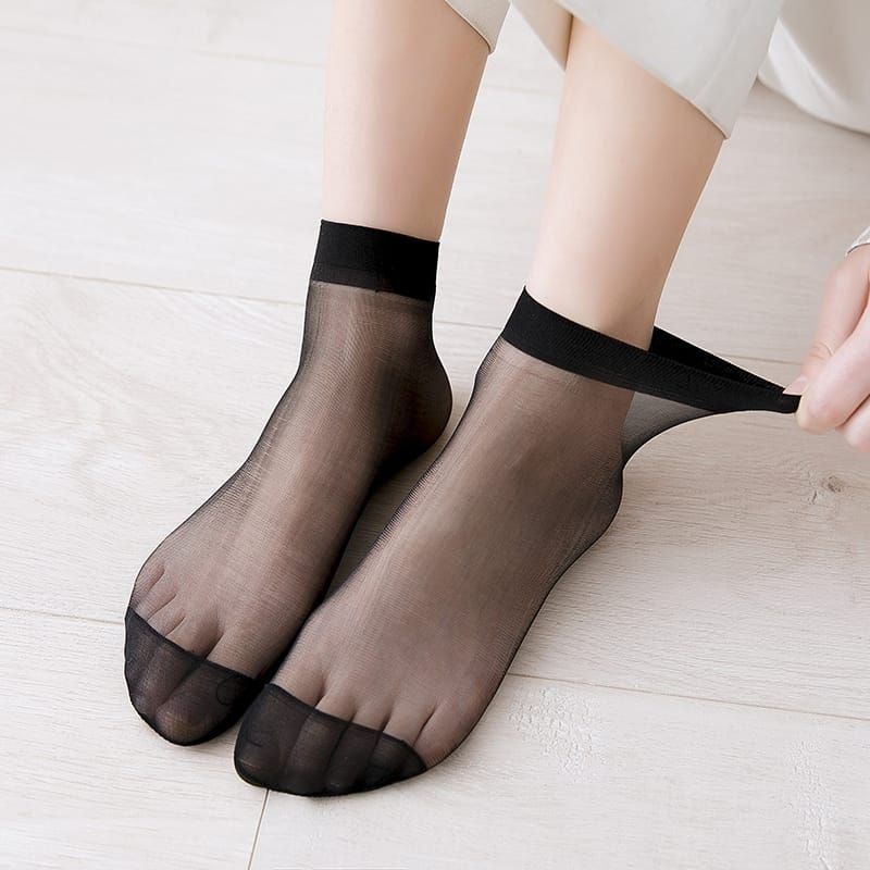 (dapat 10ps)kaos kaki wanita bahan stoking elastis tipis pendek