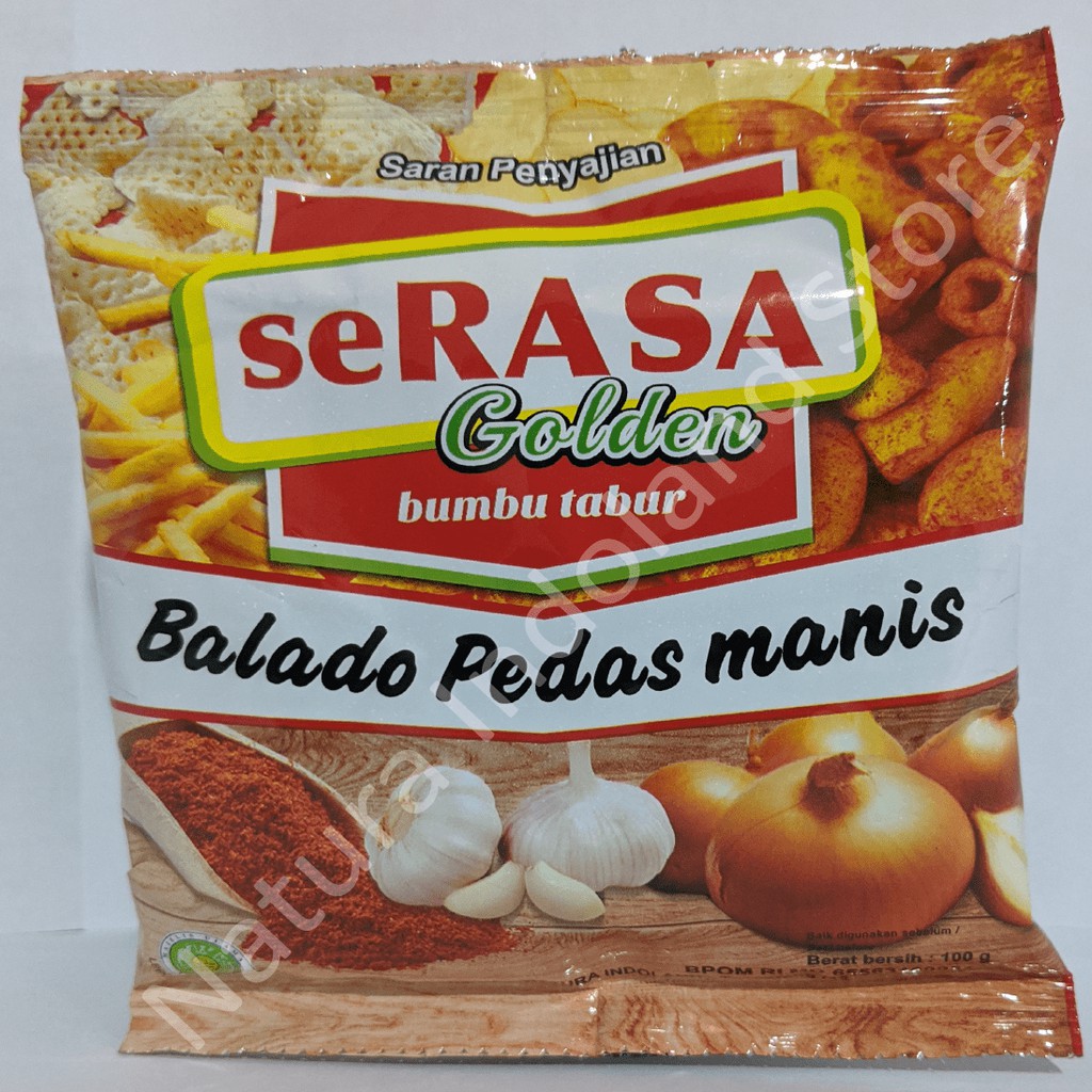 

SERASA GOLDEN Bumbu Tabur 100 gr : Rasa BALADO PEDAS MANIS