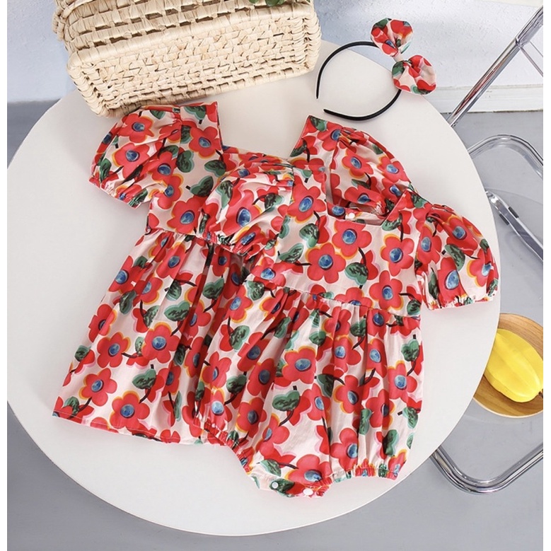 Poppy romper/ dress bayi anak perempuan