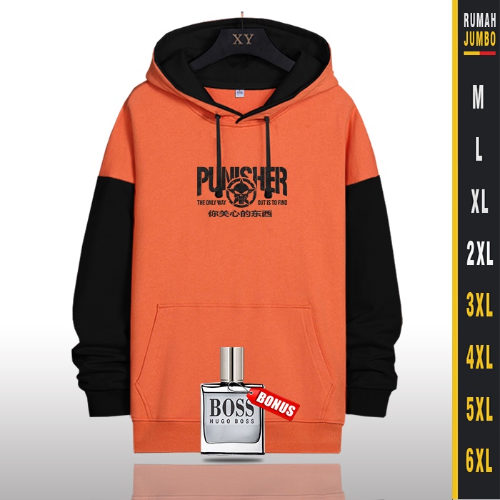 Hoodie Oversize Sweater Hoodie Pria Jaket Hodie Pria Big Size THE PUNISHER1