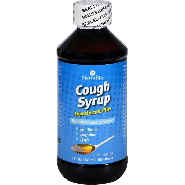 NatraBio Cough Syrup Expectorant Plus 237 ml Obat Batuk Sakit Tenggorokan Natra Bio