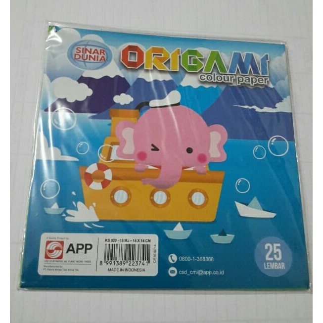 

Kertas lipat - kertas origami sidu 14 x 14 cm