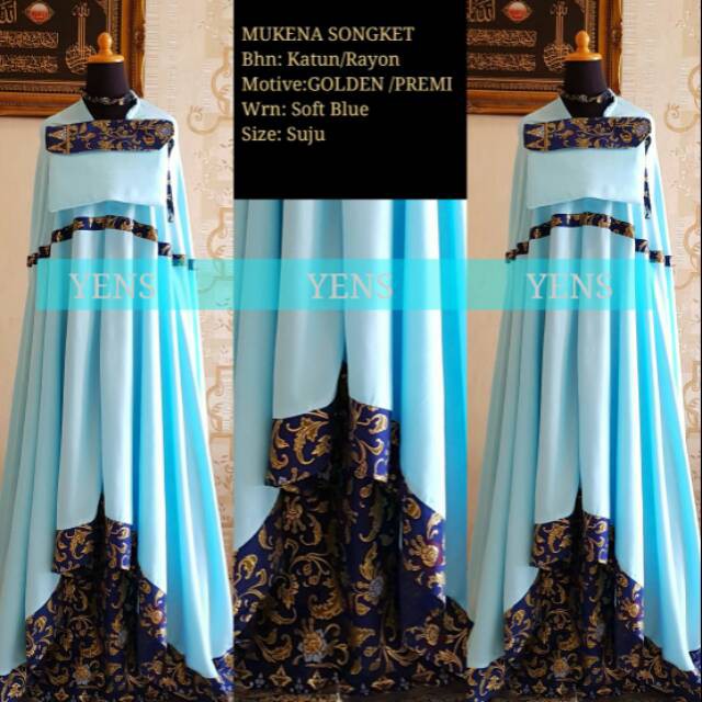 mukena Bali songket Prada Exlusive Yens Golden