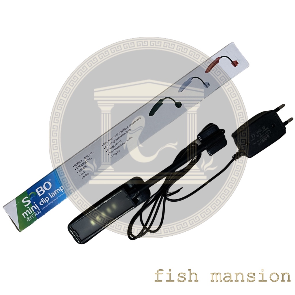 SOBO clip aquarium lamp mini lampu klip aquarium miniclip aquascape
