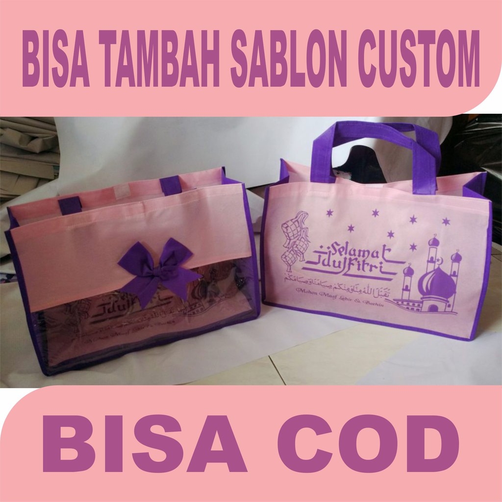 

[COD] TAS LEBARAN MIKA BAHAN NON-WOVEN READY STOCK TEBAL 75 GSM WARNA BISA CAMPUR POTRAIT/LANDSCAPE