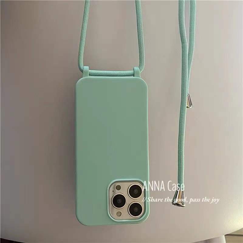 Case Silikon Cair Dengan Lanyard Bahu Dapat Disesuaikan 150cm Untuk iphone 14 Pro MAX 13 Pro MAX 11 Pro MAX 7 8 Plus X XR XS MAX SE 2020