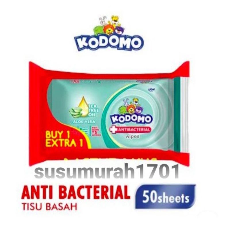 KODOMO Tisue Basah Buy 1 Extra 1 (50+50)