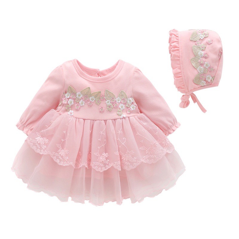 Baju Bayi Perempuan Import (Ballerina dress dengan topi)