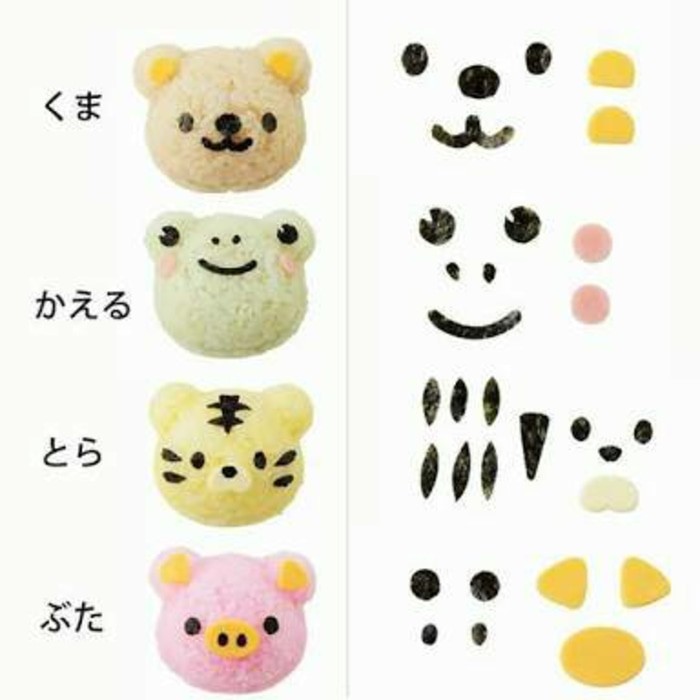 PROMO Peralatan Cetakan Bento Bekal Anak Makan Siang Nasi Tumpeng Onigiri Karakter Kepala Hewan Kata