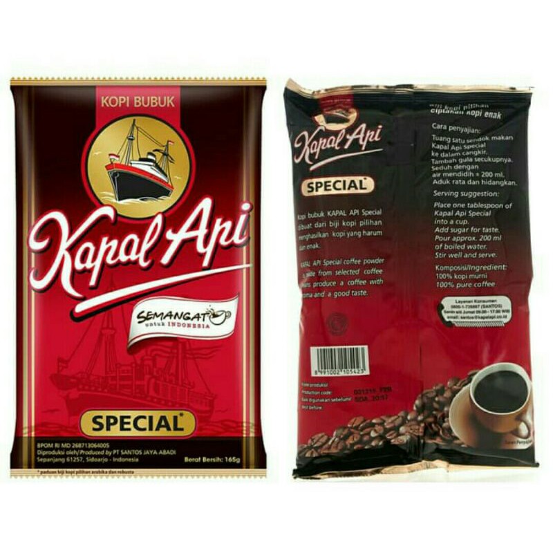 

Kopi kapal api 165gr