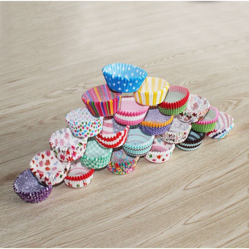 Cupcake Cup Cake Case Paper Tempat Kertas Muffin Random