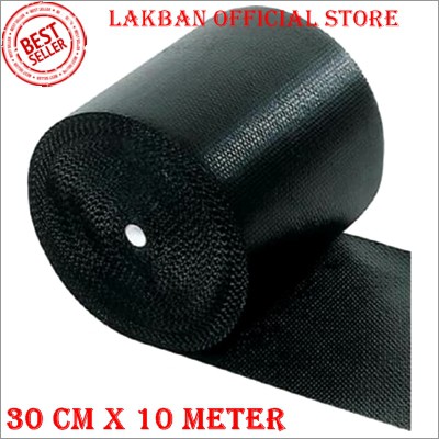 BUBBLE WRAP 30cm x 10mtr - Black - Hitam Termurah LOS - Terbaru