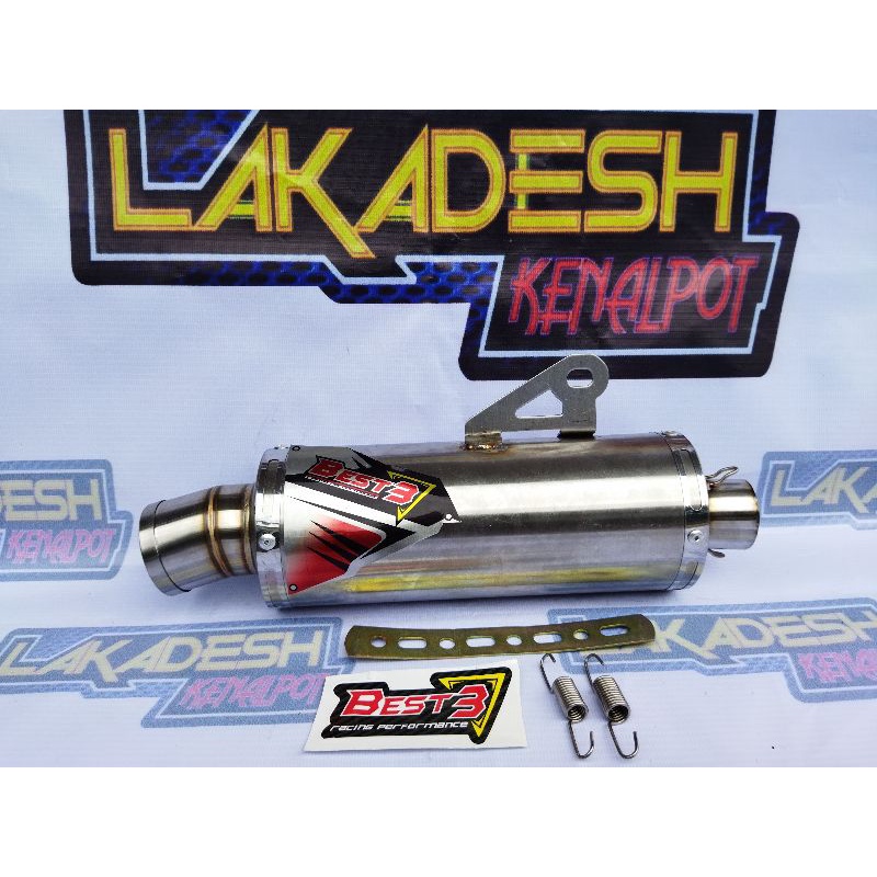 SILENCER (ONLY) KNALPOT BEST 3 (INLET 38/50) ALL MATIC BEBEK SPORT