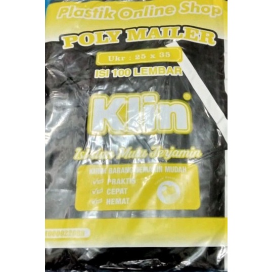 

ISI 100 PLASTIK POLYMAILER/PLASTIK PACKING UKURAN 25x35