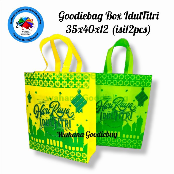 

✨ BISA COD ✨ tas lebaran idul fitri goodie bag 35x40x12