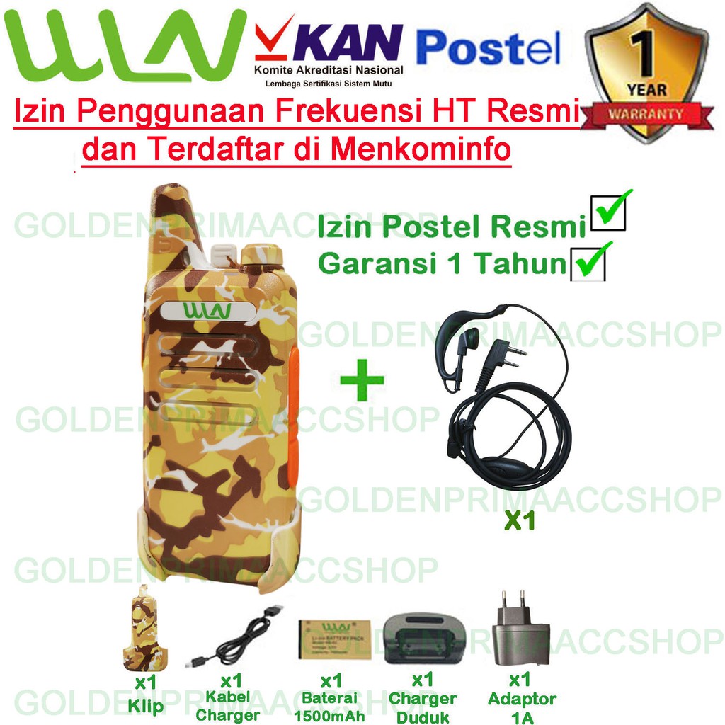 PAKET STANDART HT WLN KD-C1 (ISI 1 PCS) VARIASI LORENG (ARMY,ABU,COKLAT,HIJAU,PUTIH)