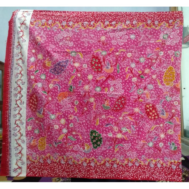 KAIN BATIK TULIS LASEM PINK ORIGINAL FULL TULIS NO PRINT NO CAP