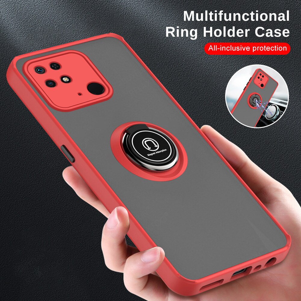 Case Xiaomi Redmi 10C / POCO C40 AERO RING STAND Frosted Matte Colored Bumper