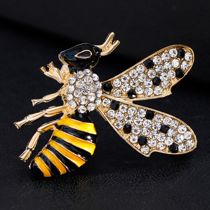 SIY  Insect Bee Brooch Pins Jewelry Women Rhinestone Gifts Enamel Fashion Decoration