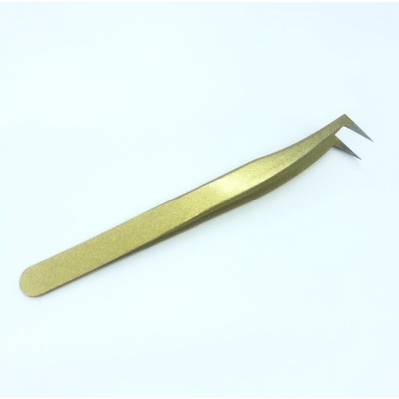 Pinset Volume Gold Russian tweezers untuk bulumata volume / dimensi / mega volume