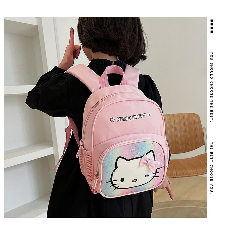 Tas ransel hello kitty glitter TR10 besar anak perempuan sd backpack