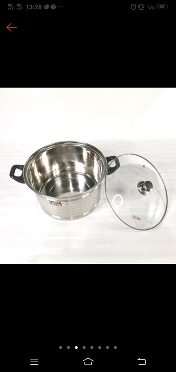 Panci Stainless Tutup Kaca Rosh Saucepot 28cm