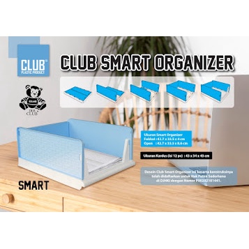 Rak Serbaguna Smart Organizer Club Tempat Penyimpanan Dokumen Rak Buku Rak Baju Box Container Lipat