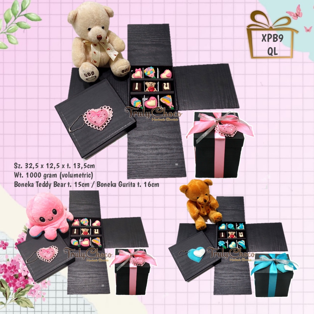 

Trulychoco - Surpise Box Kado Cokelat dan Boneka