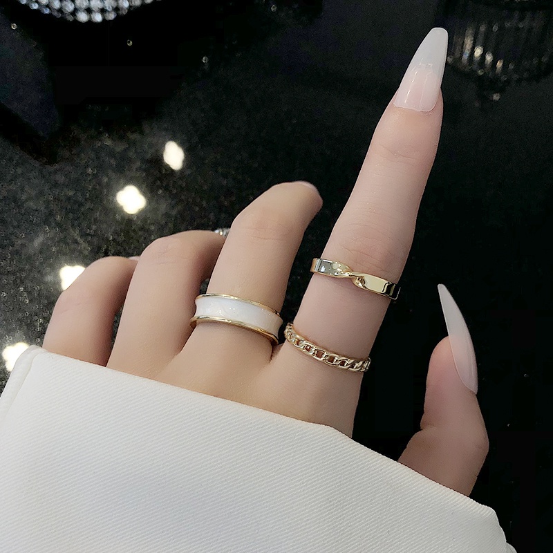 Set Cincin Jari Telunjuk Model simple Untuk Wanita