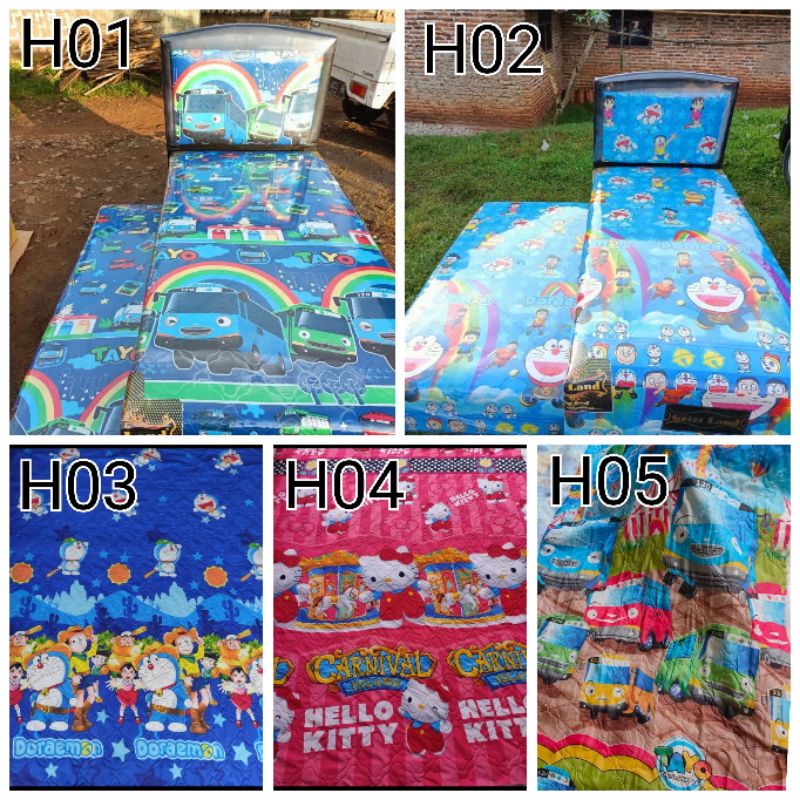 DIVAN KASUR 2 in 1 NESYA (FULL BUSA) Karakter Kartun Anak Tempat Tidur Anak dan Keluarga Minimalis E